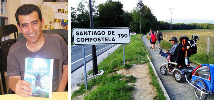 Vincenzo e la carrozzina, 800 chilometri da solo verso Compostela