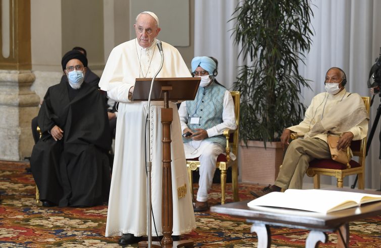 L'intervento del Papa durante l'incontro