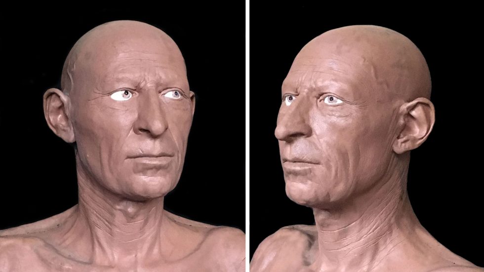 Ricostruzione del volto di sant'Ambrogio, realizzata dal Labanof