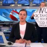 La protesta in diretta di Marina Ovsyannikova (foto Sir)