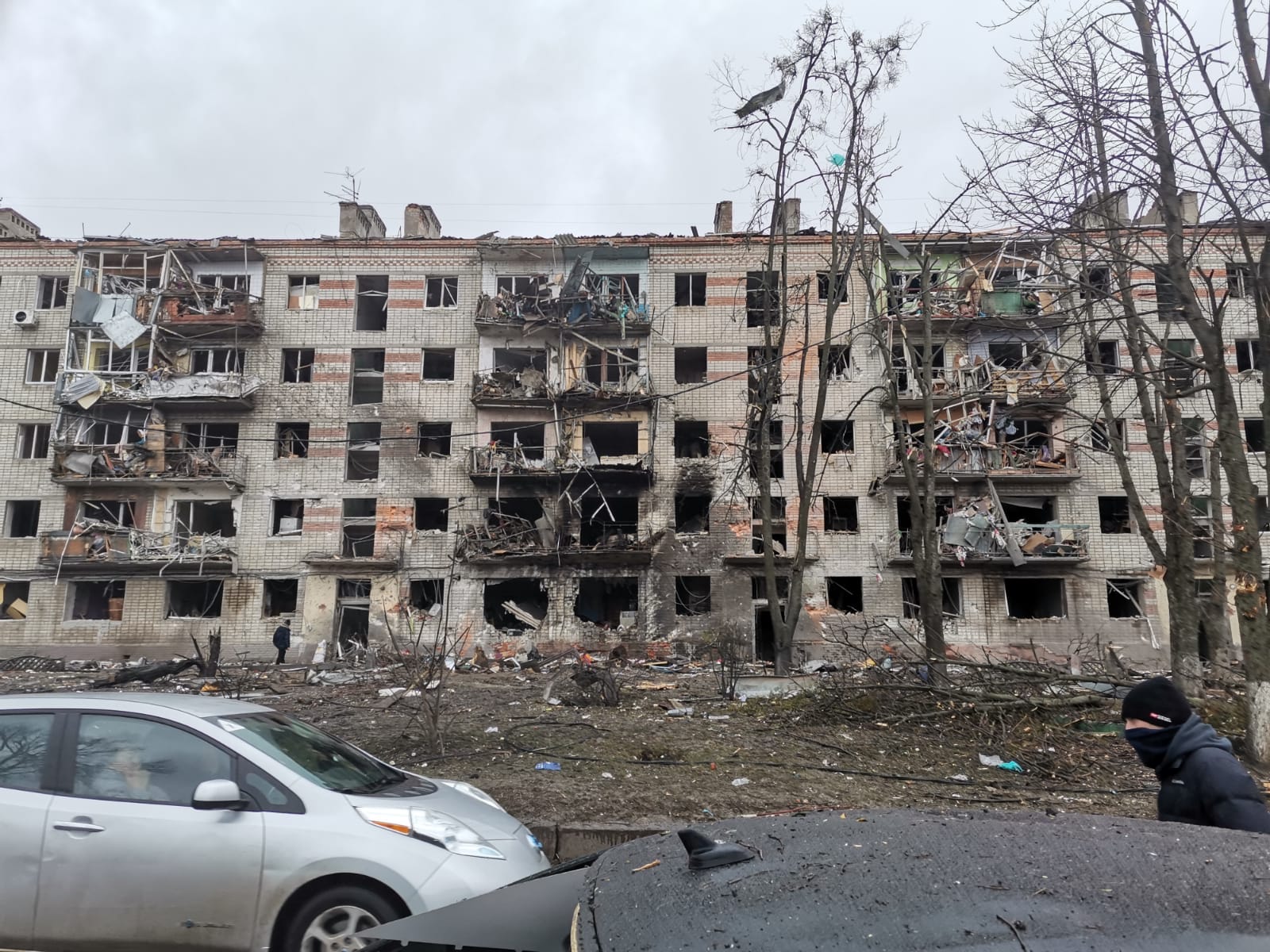Gli effetti dei bombardamenti su Kharkiv (foto Sir)