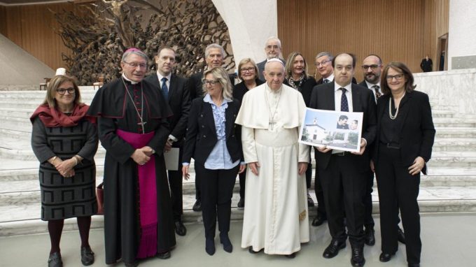 La delegazione dell’Unitalsi con papa Francesco