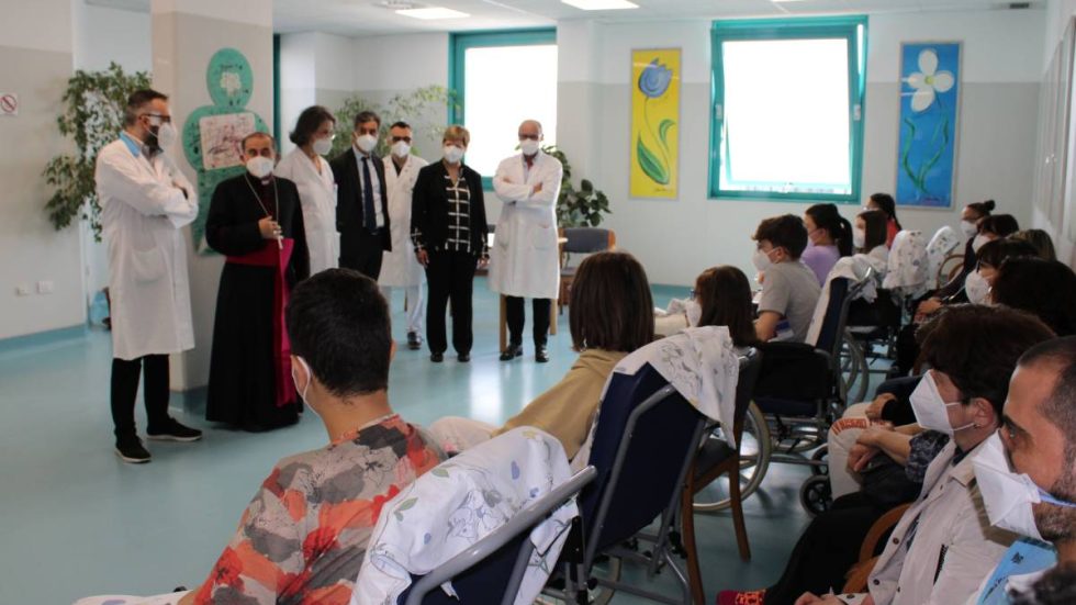 L’incontro con i ricoverati Gaetano Pini