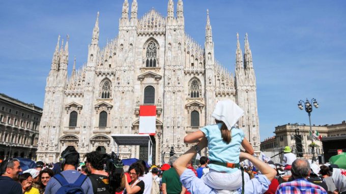La festa delle famiglie in piazza Duomo