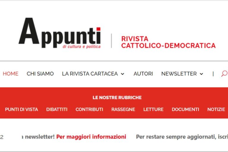 Un particolare della testata online