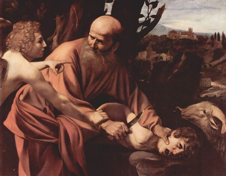 Abramo ritratto ne «Il sacrificio di Isacco» di Caravaggio