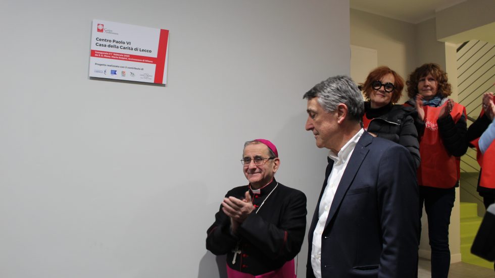 L'Arcivescovo e Luciano Gualzetti all'atto dell'inaugurazione 