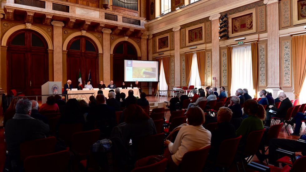 La Sala Barozzi dell'Istituto Ciechi gremita durante il convegno