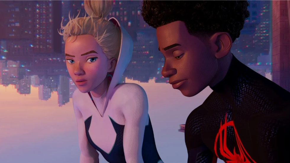 Una scena del secondo capitolo del film d'animazione dell'uomo ragno