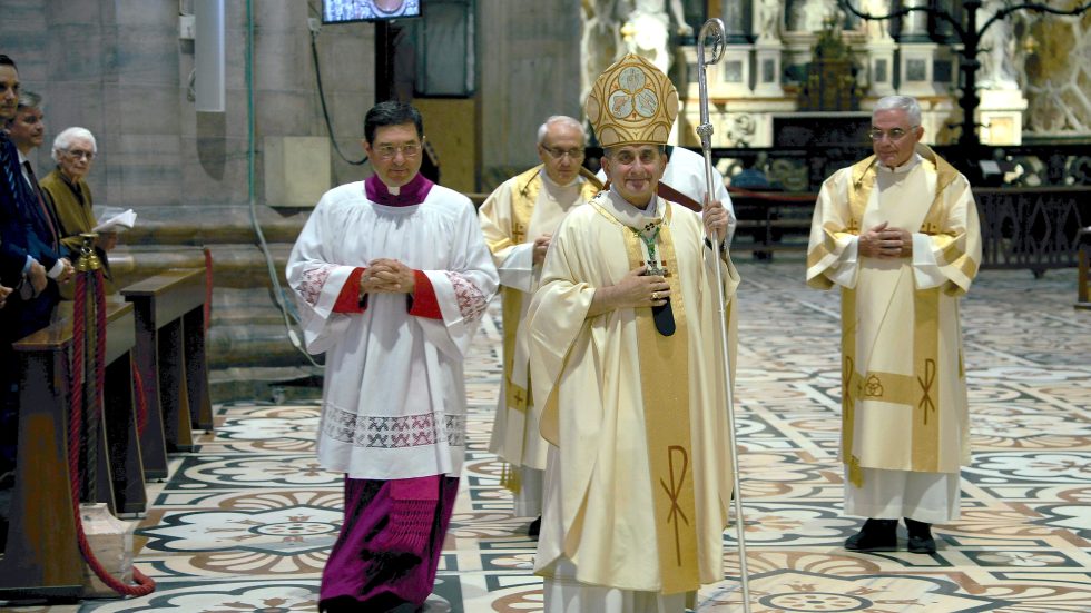 Milano - Celebrazione Eucaristica in Duomo con Monsignor Mario Delpini, per la commemorazione dei Cardinali Schuster, Colombo, Martini e Tettamanzi (Ag. Fotogramma)