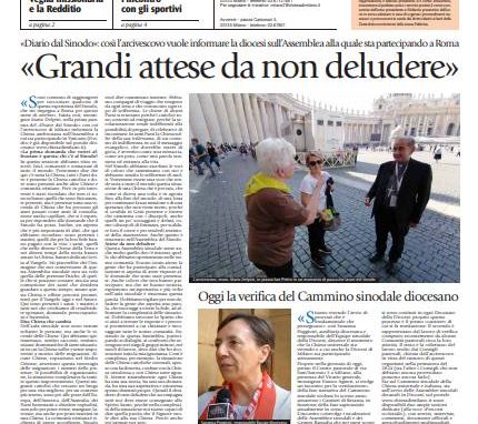 Edizione di domenica 15 ottobre