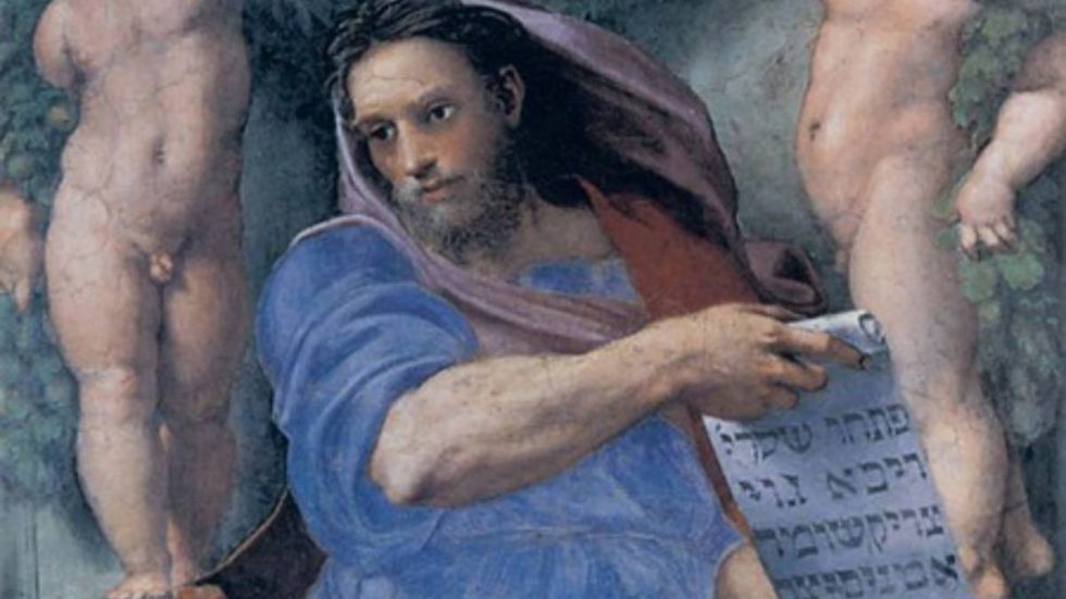 Particolare del  «Profeta Isaia», affresco di Raffaello Sanzio, conservato nella Basilica di Sant'Agostino in Campo Marzio a Roma