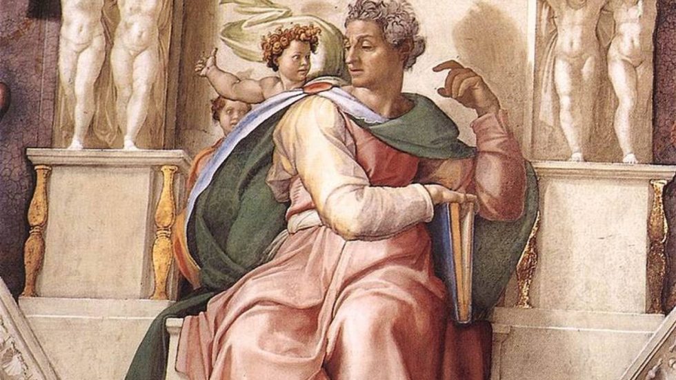 Isaia ritratto da Michelangelo nella Cappella Sistina