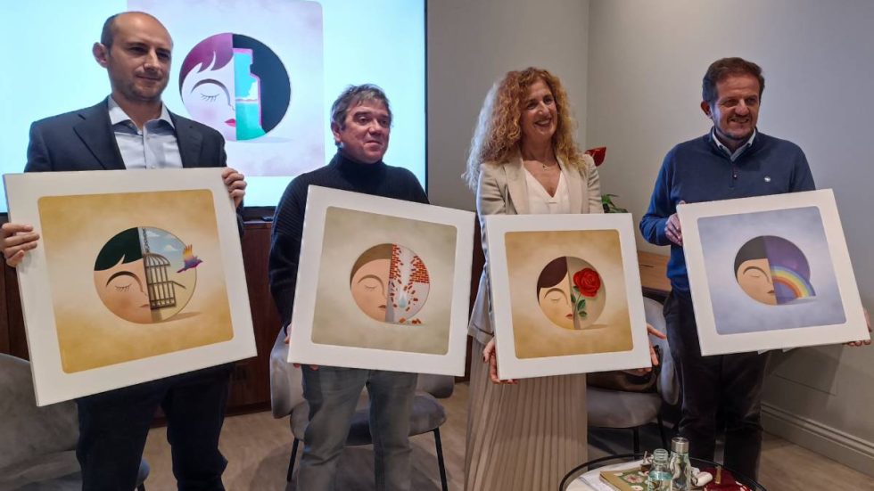 Da sinistra: Paolo Dell'Oca, Alberto Ipsilanti, Luisa Pavia e padre Giuseppe Bettoni