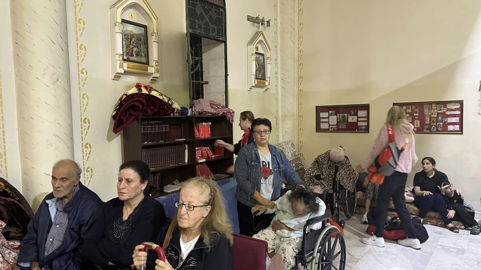 Gli sfollati nella parrocchia latina (foto Parrocchia di Gaza)