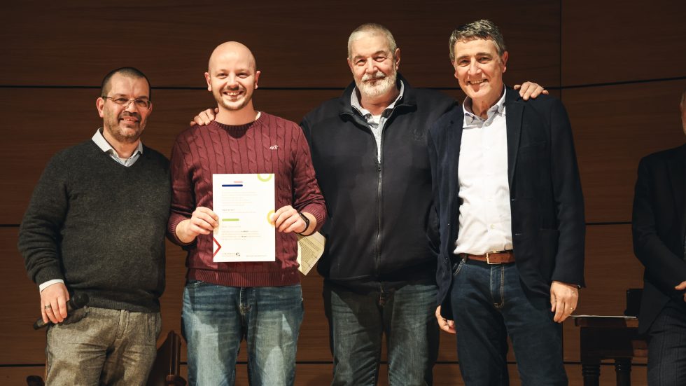 Da sinistra, Giovanni Lucchini, Lorenzo Totis, Francesco Manzoni e Luciano Gualzetti