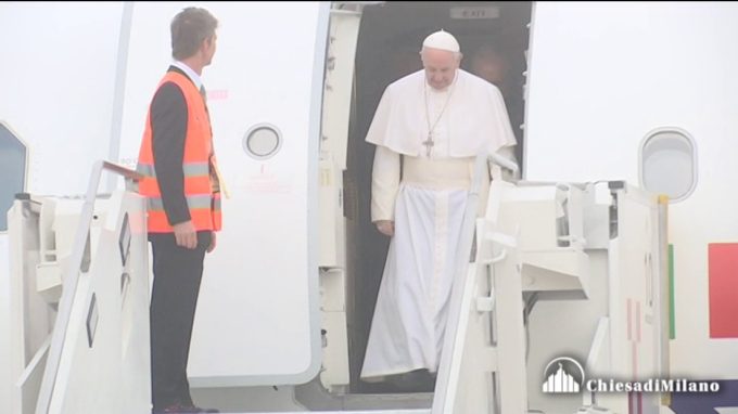 L’atterraggio a Linate