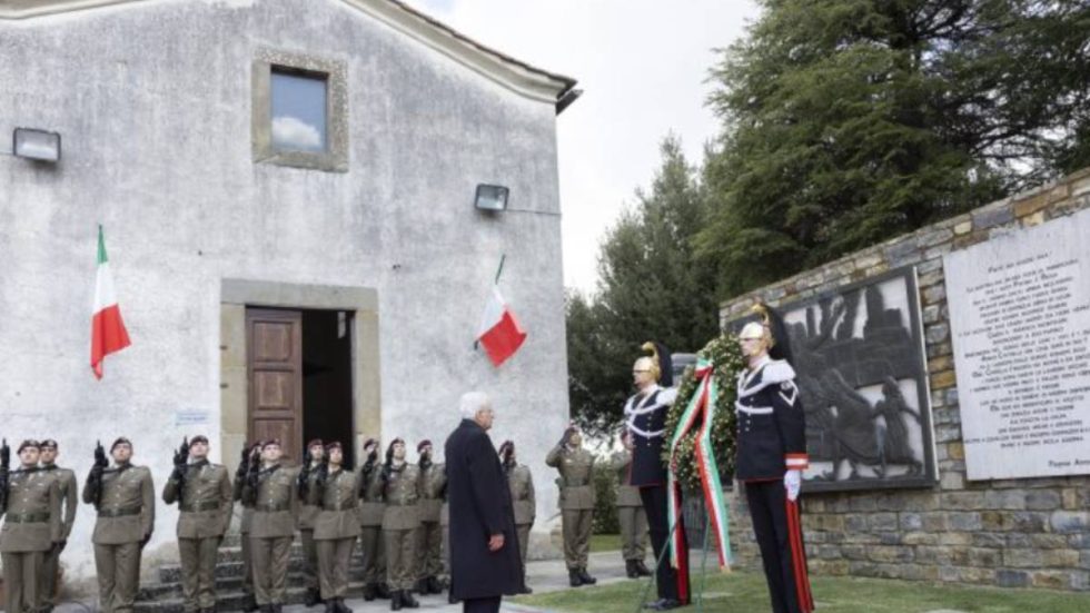 Il presidente Mattarella a  Civitella in Val di Chiana (foto di Paolo Giandotti - Ufficio Stampa per la Stampa e la Comunicazione della Presidenza della Repubblica) 