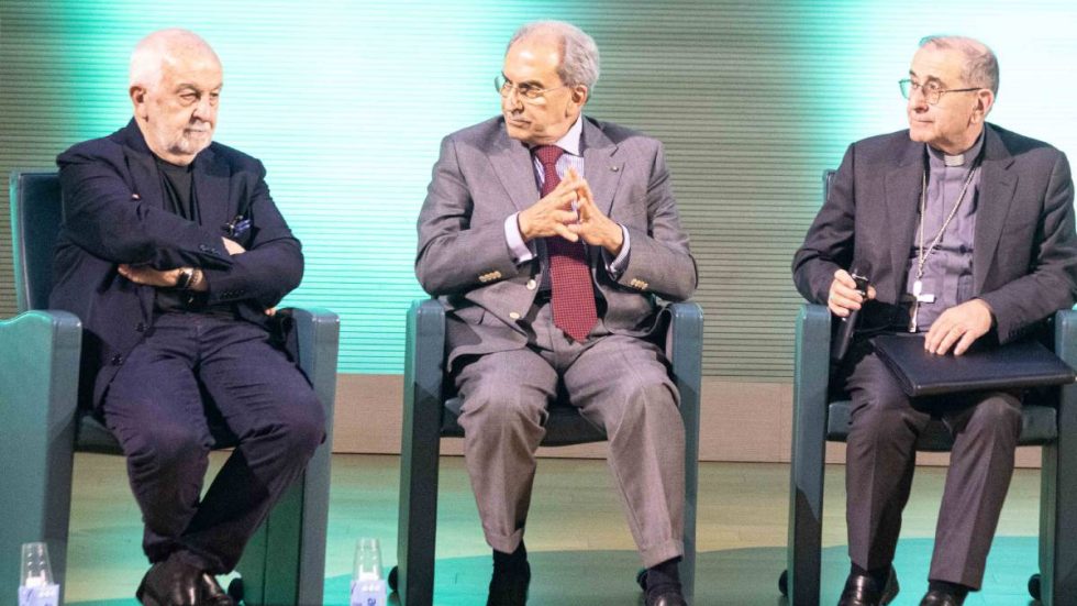 Agenzia_Fotogramma_FGR4109628 L'Arcivescovo con il Rettore e il Presidente della Iulm (Agenzia Fotogramma)