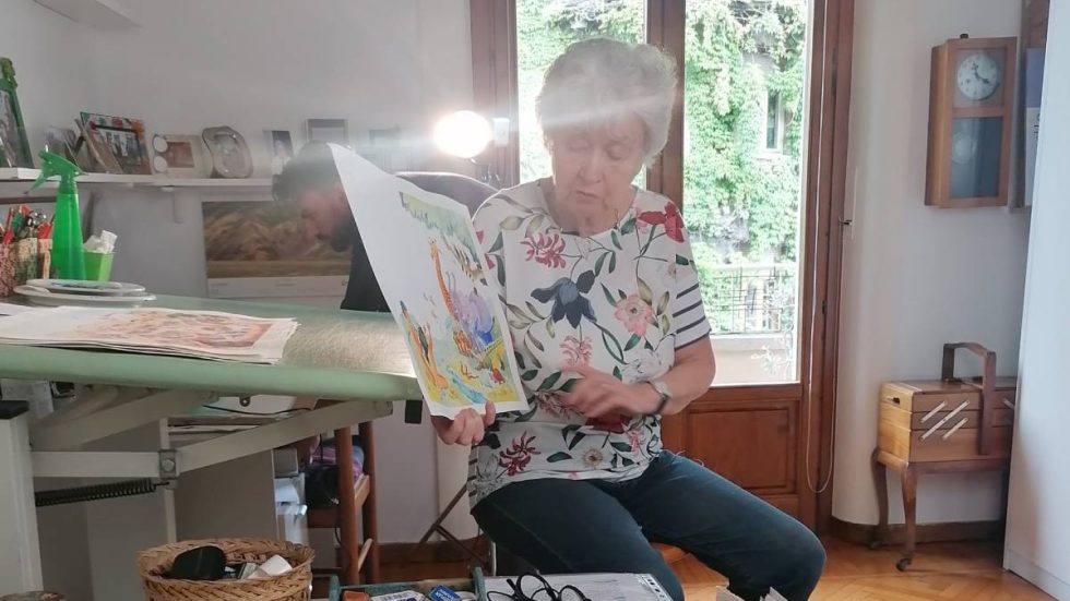 Silvia Gastaldi durante la realizzazione del video