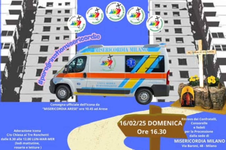 Un particolare della locandina con il programma nella città di Milano
