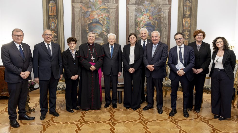 Foto di gruppo al Quirinale (foto Ufficio per la Stampa e la Comunicazione della Presidenza della Repubblica)