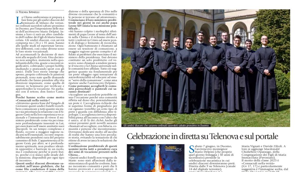 Edizione di domenica 1 giugno