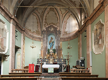 Interno della chiesetta delle Abbadesse