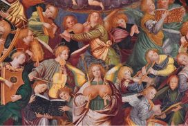 Itinerario giubilare guardando al Paradiso dipinto sulla cupola del Santuario di Saronno