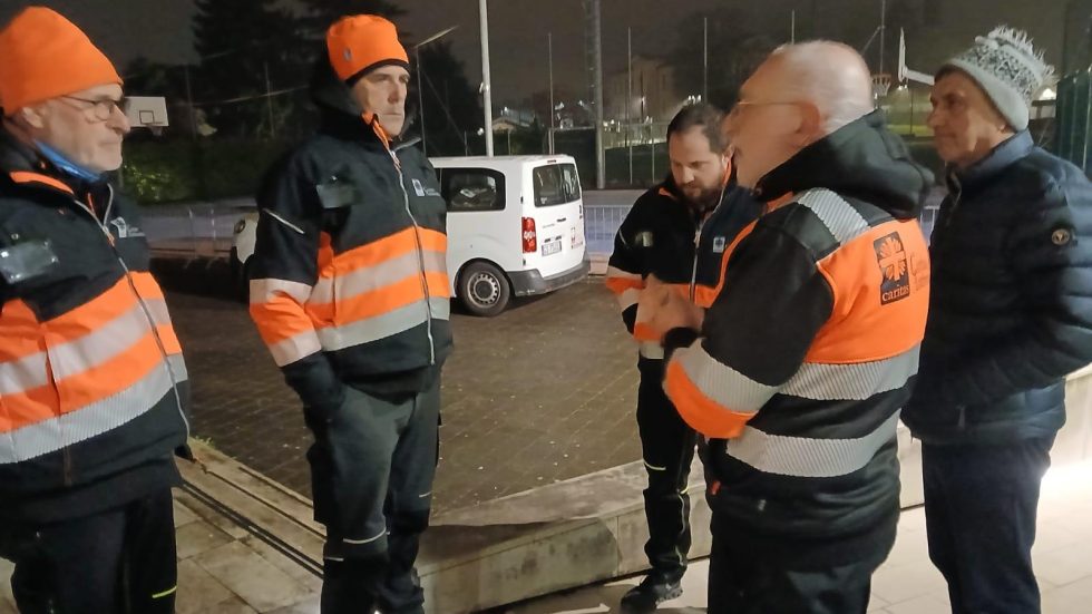 I volontari impegnati nelle zone alluvionate