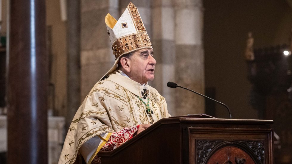 Milano, Basilica di santambrogio. Messa Pontificale nella solennità del Santo Patrono con mons. Delpini
