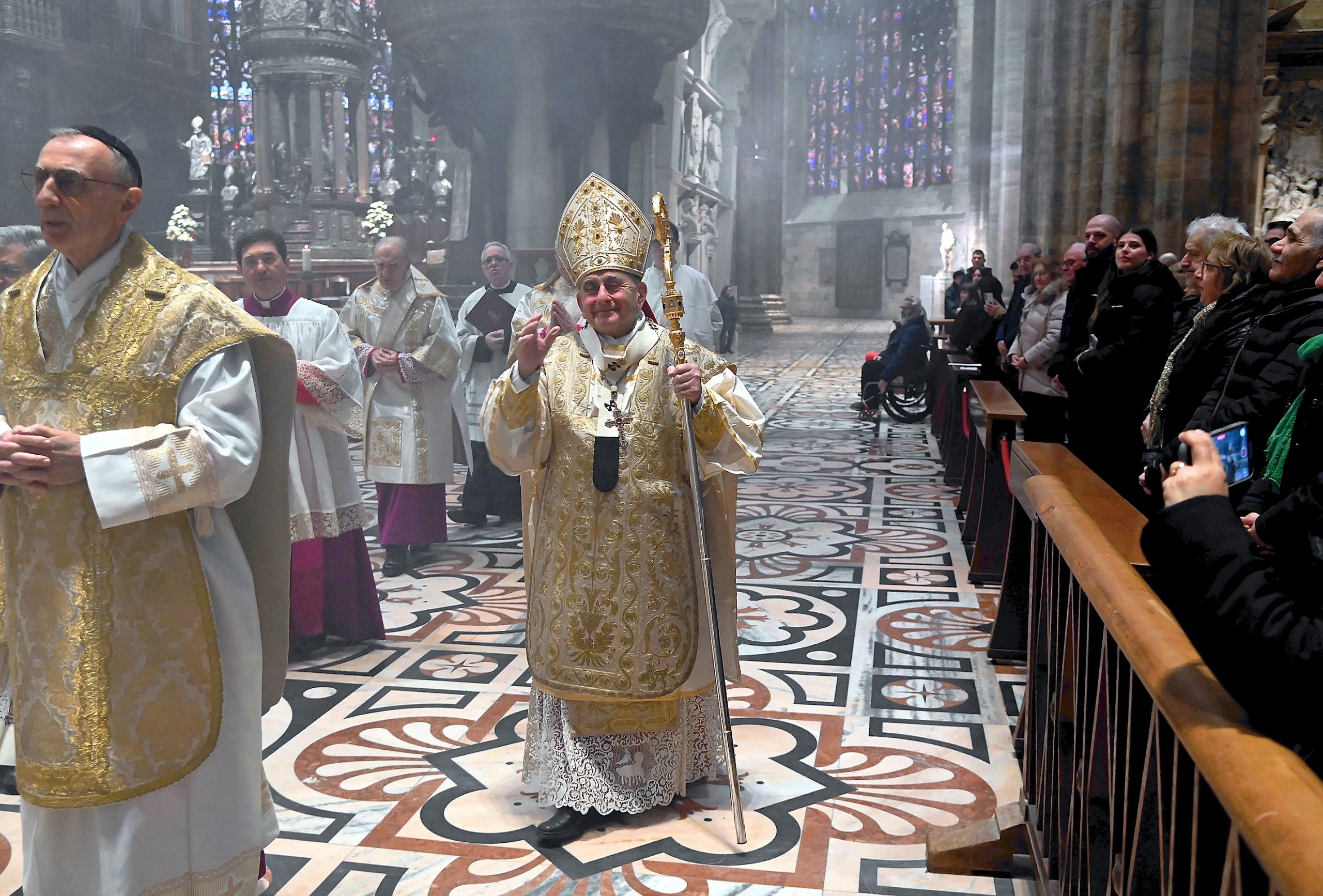 Milano, Messa d Natale in Duomo con Monsignore Mario Delpini