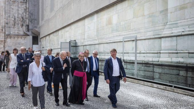 Giubileo degli imprenditori a Milano nel giugno 2025 (Agenzia Fotogramma)