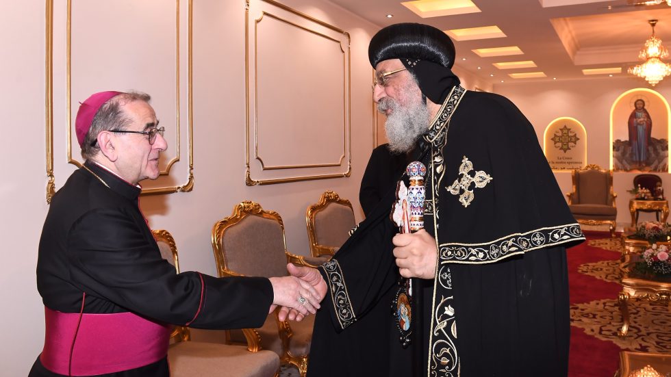 L'Arcivescovo con Tawadros II nel 2019