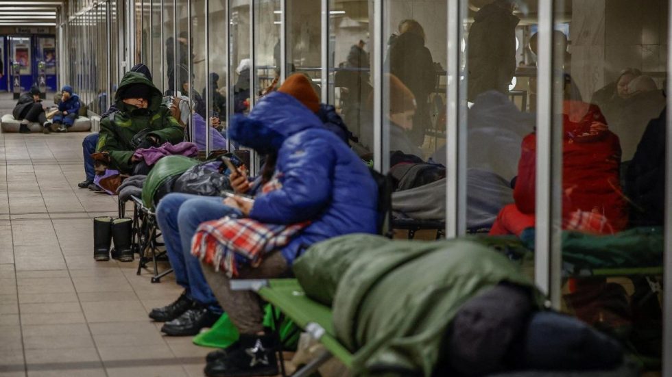 Rifugi sotto la metro di Kiev