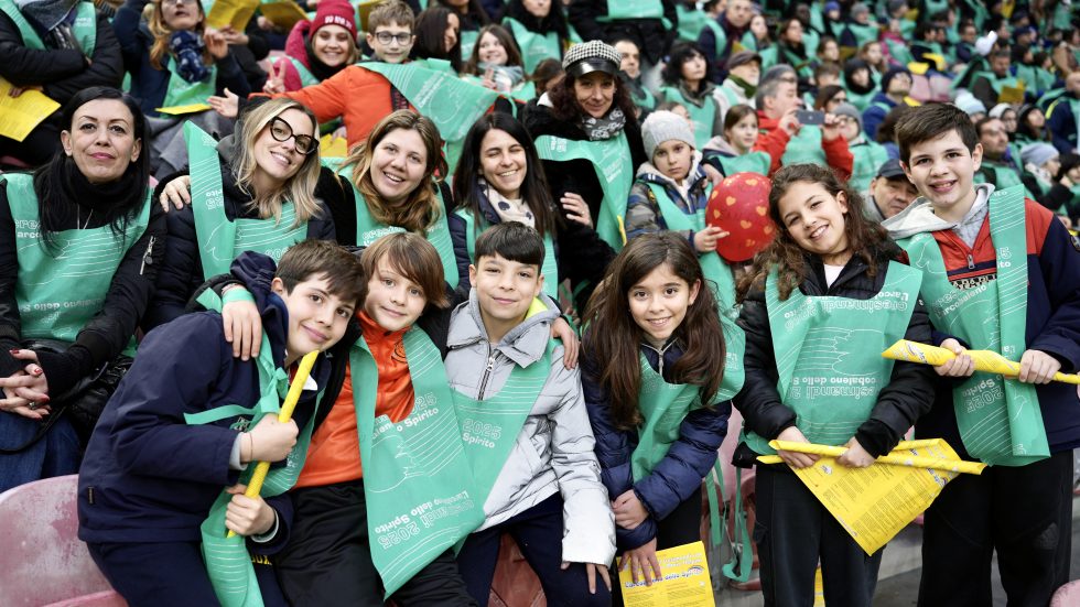 Alcuni ragazzi all'Incontro di San Siro del 2025 (foto Andrea Cherchi)