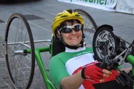 Magreglio, la campionessa di handbike Roberta Amadeo al Museo del Ghisallo: «Si può fare!»