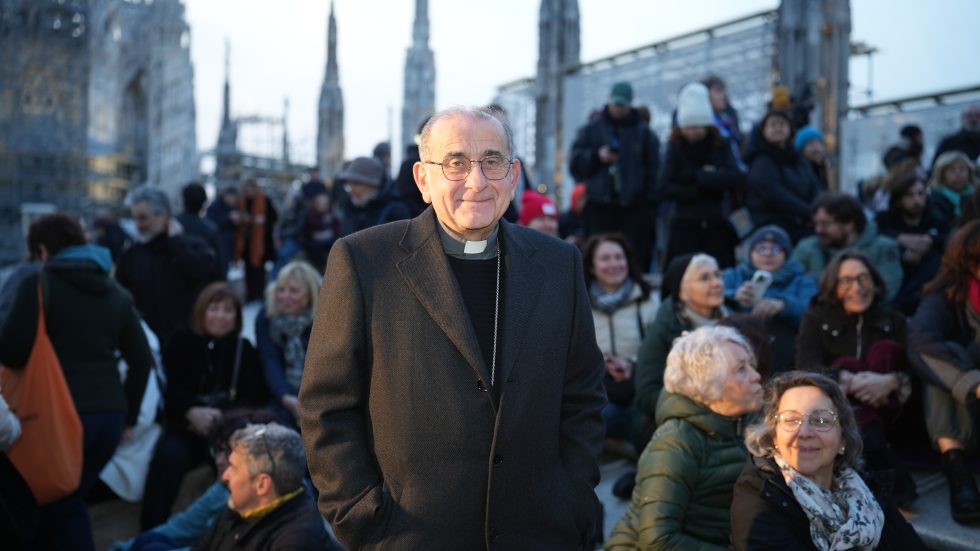 L'Arcivescovo sulle Terrazze del Duomo in occasione della meditazione tenuta durante l'ultima edizione del Festival Soul (foto Andrea Cherchi)